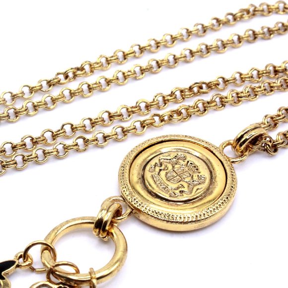 Joan Rivers Contemporary Multi Keys Intaglio Pendant Signet Etruscan Style Neckl - Picture 13 of 14